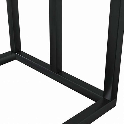 vidaXL 自立式タオル掛け ブラック 48x24x79 cm 鉄製ホーム&ガーデン バスルーム用品 タオルラック・ホルダー(代引不可)