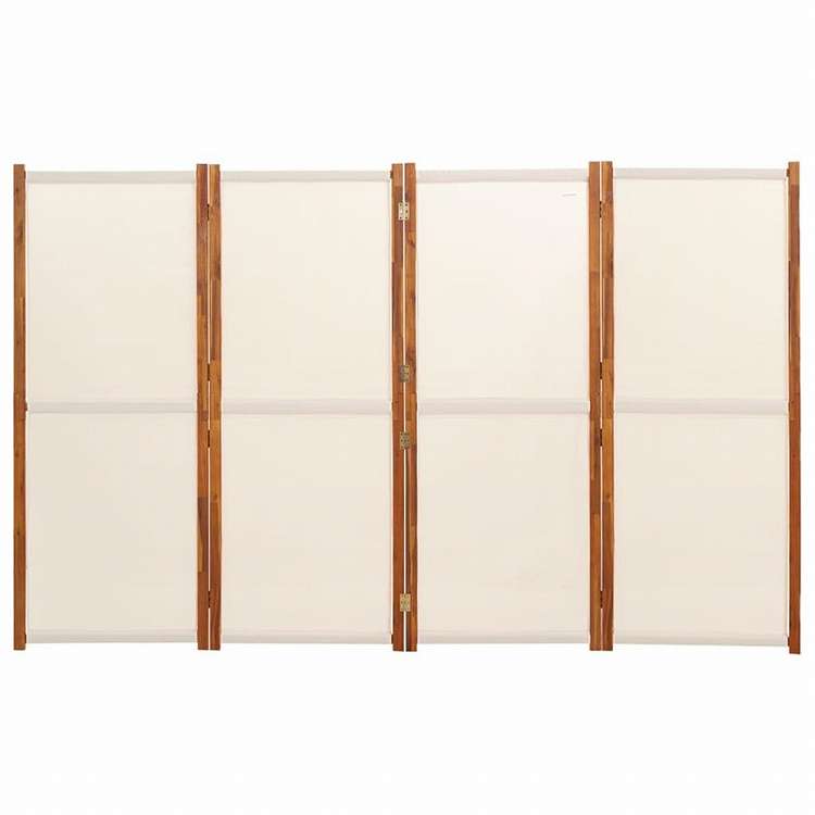 vidaXL 間仕切り パネル4枚 クリームホワイト 280x180cm家具 間仕切り(代引不可)