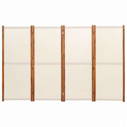 vidaXL 間仕切り パネル4枚 クリームホワイト 280x180cm家具 間仕切り(代引不可)