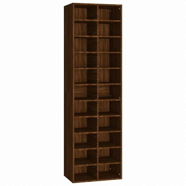 vidaXL シューズキャビネット ブラウンオーク 54x34x183 cm エンジニアリングウッドホーム&ガーデン 家事用品 収納&オーガナイザー 衣類・ワードローブ収納 シューズラック・整理収納(代引不可)