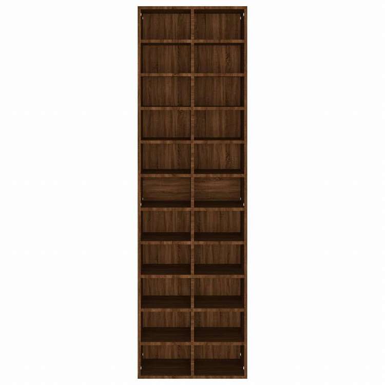 vidaXL シューズキャビネット ブラウンオーク 54x34x183 cm エンジニアリングウッドホーム&ガーデン 家事用品 収納&オーガナイザー 衣類・ワードローブ収納 シューズラック・整理収納(代引不可)