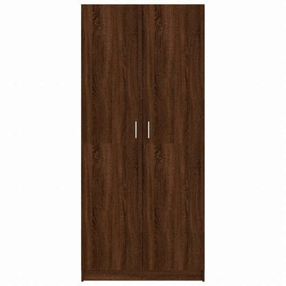 vidaXL 洋服ダンス ブラウンオーク 80x52x180 cm エンジニアリングウッド家具 キャビネット&収納 戸棚・ワードローブ(代引不可)