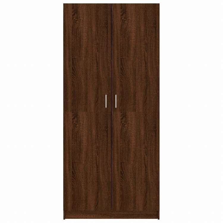 vidaXL 洋服ダンス ブラウンオーク 80x52x180 cm エンジニアリングウッド家具 キャビネット&収納 戸棚・ワードローブ(代引不可)