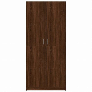 vidaXL 洋服ダンス ブラウンオーク 80x52x180 cm エンジニアリングウッド家具 キャビネット&収納 戸棚・ワードローブ(代引不可)