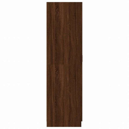 vidaXL 洋服ダンス ブラウンオーク 80x52x180 cm エンジニアリングウッド家具 キャビネット&収納 戸棚・ワードローブ(代引不可)