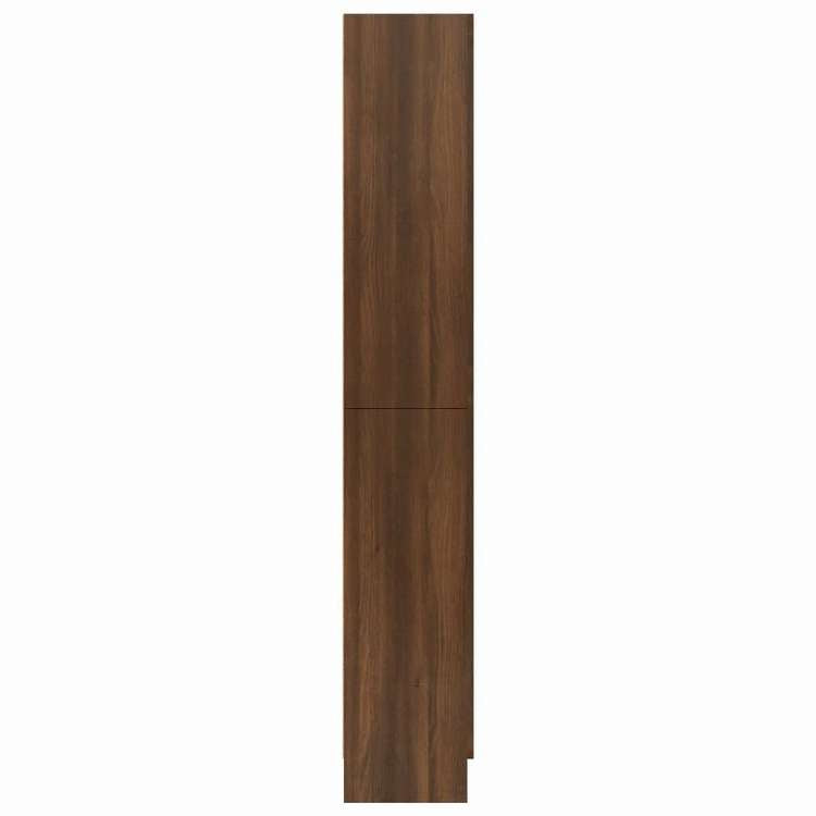 vidaXL ガラスキャビネット ブラウンオーク 82.5x30.5x185.5 cm エンジニアリングウッド家具 棚 本棚・オープンラック(代引不可)