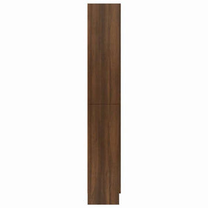 vidaXL ガラスキャビネット ブラウンオーク 82.5x30.5x185.5 cm エンジニアリングウッド家具 棚 本棚・オープンラック(代引不可)