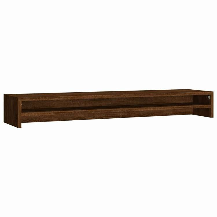 vidaXL モニタースタンド ブラウンオーク 100x24x13 cm エンジニアリングウッド電子機器 ビデオ ビデオアクセサリ テレビ部品・アクセサリ TV・モニターマウント(代引不可)