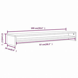 vidaXL モニタースタンド ブラウンオーク 100x24x13 cm エンジニアリングウッド電子機器 ビデオ ビデオアクセサリ テレビ部品・アクセサリ TV・モニターマウント(代引不可)