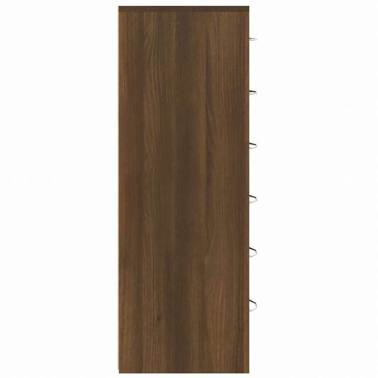 vidaXL サイドボード 引き出し6段 ブラウンオーク 50x34x96 cm エンジニアリングウッド家具 キャビネット&収納 サイドボード(代引不可)