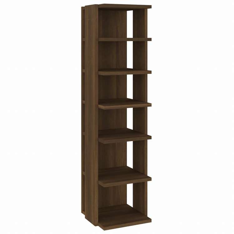 vidaXL シューズラック ブラウンオーク 27.5x27x102cm エンジニアリングウッドホーム&ガーデン 家事用品 収納&オーガナイザー 衣類・ワードローブ収納 シューズラック・整理収納(代引不可)