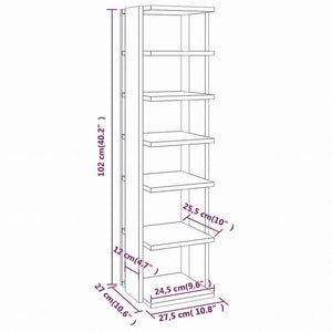 vidaXL シューズラック ブラウンオーク 27.5x27x102cm エンジニアリングウッドホーム&ガーデン 家事用品 収納&オーガナイザー 衣類・ワードローブ収納 シューズラック・整理収納(代引不可)