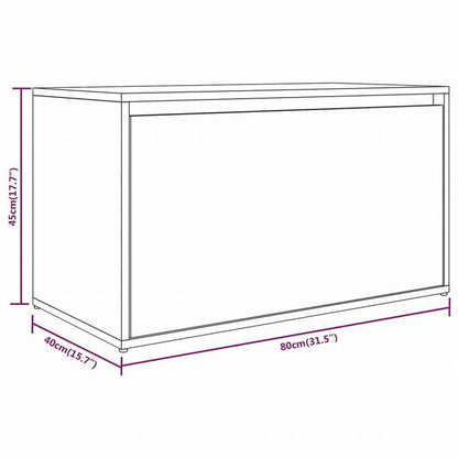 vidaXL ホールベンチ 80x40x45 cm ブラウン エンジニアリングウッド家具 ベンチ 倉庫・通路用ベンチ(代引不可)