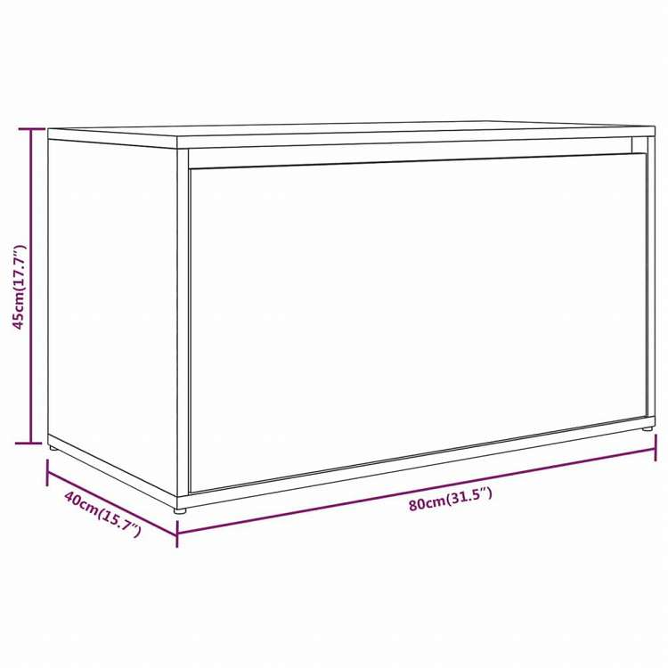 vidaXL ホールベンチ 80x40x45 cm ブラウン エンジニアリングウッド家具 ベンチ 倉庫・通路用ベンチ(代引不可)