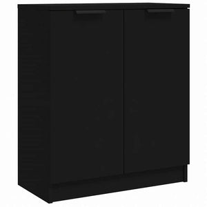 vidaXL サイドボード ブラック 60x30x70cm エンジニアリングウッド家具 キャビネット&収納 サイドボード(代引不可)