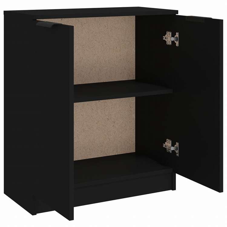 vidaXL サイドボード ブラック 60x30x70cm エンジニアリングウッド家具 キャビネット&収納 サイドボード(代引不可)