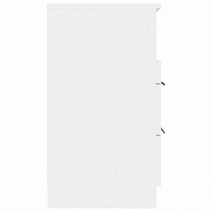 vidaXL ベッドサイドキャビネット ホワイト エンジニアリングウッド家具 テーブル ベッドサイドテーブル(代引不可)