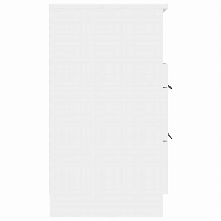 vidaXL ベッドサイドキャビネット ホワイト エンジニアリングウッド家具 テーブル ベッドサイドテーブル(代引不可)