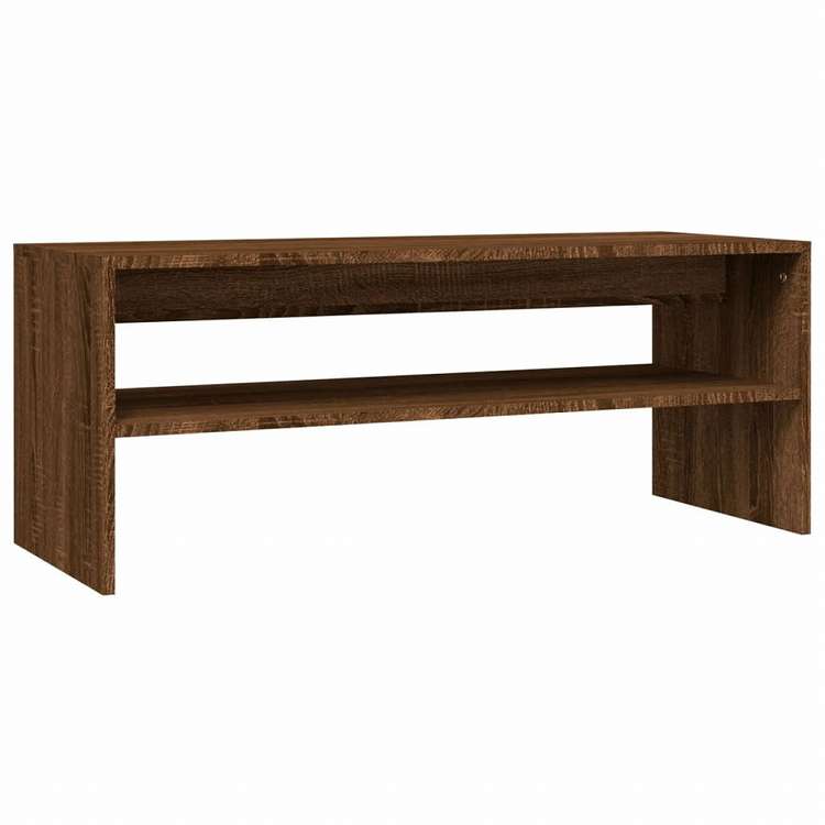 vidaXL コーヒーテーブル ブラウンオーク 100x40x40 cm エンジニアリングウッド家具 テーブル アクセントテーブル コーヒーテーブル(代引不可)