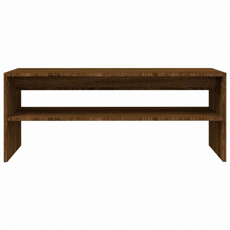 vidaXL コーヒーテーブル ブラウンオーク 100x40x40 cm エンジニアリングウッド家具 テーブル アクセントテーブル コーヒーテーブル(代引不可)