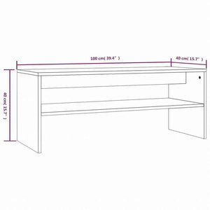 vidaXL コーヒーテーブル ブラウンオーク 100x40x40 cm エンジニアリングウッド家具 テーブル アクセントテーブル コーヒーテーブル(代引不可)