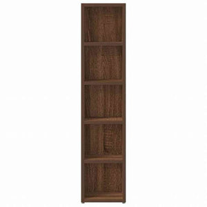 vidaXL CDキャビネット 2点 ブラウンオーク 21x16x93.5cm エンジニアリングウッド家具 キャビネット&収納 メディア収納・ラック(代引不可)