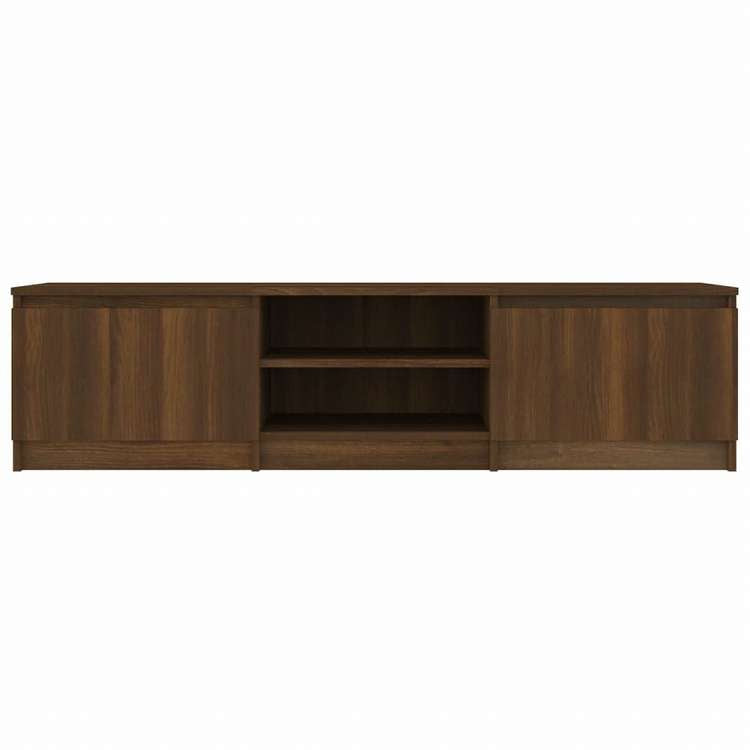 vidaXL TVキャビネット ブラウンオーク 140x40x35.5 cm エンジニアリングウッド家具 AVラック・テレビ台(代引不可)