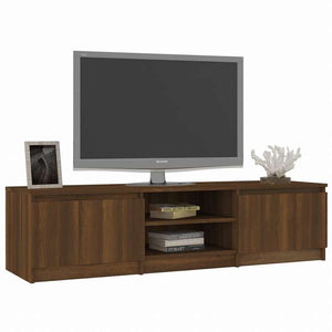 vidaXL TVキャビネット ブラウンオーク 140x40x35.5 cm エンジニアリングウッド家具 AVラック・テレビ台(代引不可)