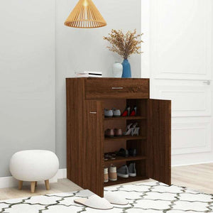 vidaXL シューズキャビネット ブラウンオーク 60x35x84 cm エンジニアリングウッドホーム&ガーデン 家事用品 収納&オーガナイザー 衣類・ワードローブ収納 シューズラック・整理収納(代引不可)