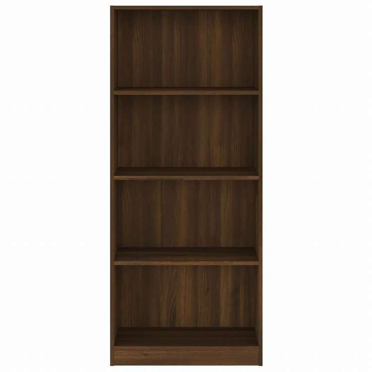 vidaXL 4段 ブックキャビネット ブラウンオーク 60x24x142 cm エンジニアリングウッド家具 棚 本棚・オープンラック(代引不可)