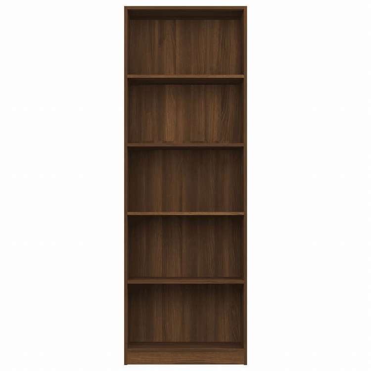 vidaXL 5段 ブックキャビネット ブラウンオーク 60x24x175 cm エンジニアリングウッド家具 棚 本棚・オープンラック(代引不可)