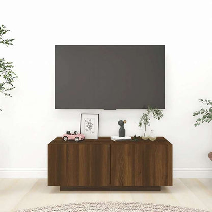 vidaXL TVキャビネット ブラウンオーク 100x35x40 cm エンジニアリングウッド家具 AVラック・テレビ台(代引不可)