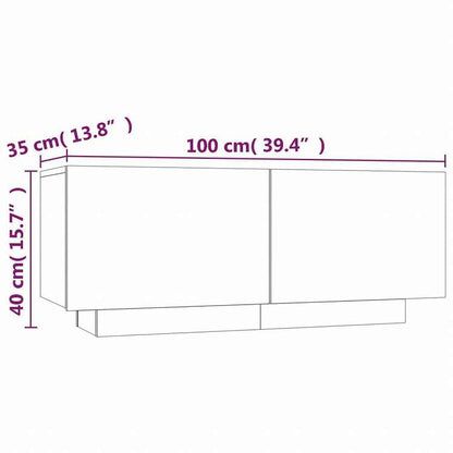 vidaXL TVキャビネット ブラウンオーク 100x35x40 cm エンジニアリングウッド家具 AVラック・テレビ台(代引不可)