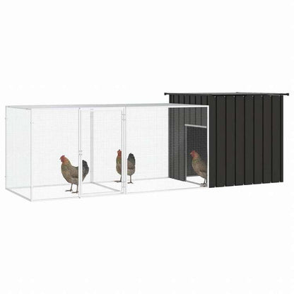 vidaXL チキンケージ アントラシート 300x91x100 cm 亜鉛メッキ鋼動物&ペット用品 ペット用品 小動物用品 小動物 飼育・ケージ(代引不可)