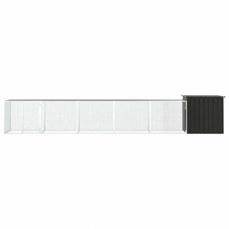 vidaXL チキンケージ アントラシート 600x91x100 cm 亜鉛メッキ鋼動物&ペット用品 ペット用品 小動物用品 小動物 飼育・ケージ(代引不可)