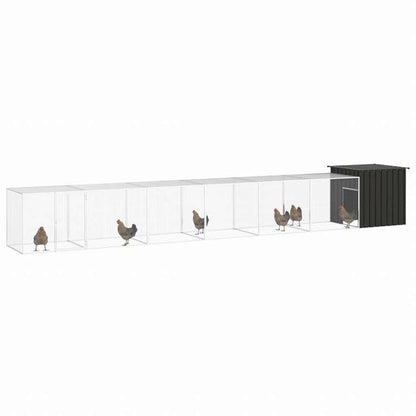 vidaXL チキンケージ アントラシート 700x91x100 cm 亜鉛メッキ鋼動物&ペット用品 ペット用品 小動物用品 小動物 飼育・ケージ(代引不可)