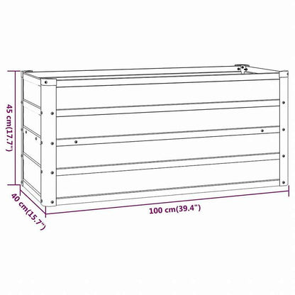 vidaXL ガーデンレイズドベッド ラスティ 100x40x45 cm コルテン鋼ホーム&ガーデン 芝&ガーデン ガーデニング 鉢植え・プランター(代引不可)