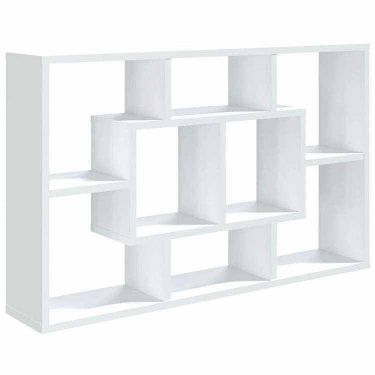 vidaXL ウォールシェルフ ホワイト 85x16x52.5 cm エンジニアリングウッド家具 キャビネット&収納(代引不可)
