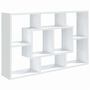 vidaXL ウォールシェルフ ホワイト 85x16x52.5 cm エンジニアリングウッド家具 キャビネット&収納(代引不可)