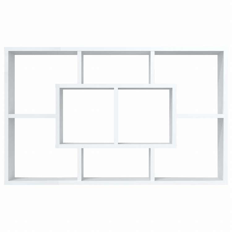 vidaXL ウォールシェルフ ホワイト 85x16x52.5 cm エンジニアリングウッド家具 キャビネット&収納(代引不可)