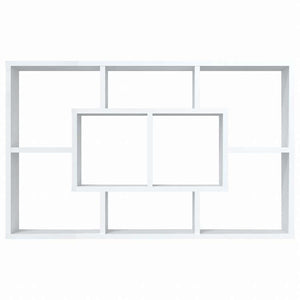 vidaXL ウォールシェルフ ホワイト 85x16x52.5 cm エンジニアリングウッド家具 キャビネット&収納(代引不可)