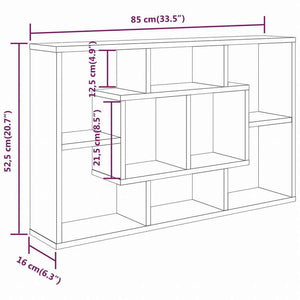 vidaXL ウォールシェルフ ホワイト 85x16x52.5 cm エンジニアリングウッド家具 キャビネット&収納(代引不可)