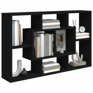 vidaXL ウォールシェルフ ブラック 85x16x52.5 cm エンジニアリングウッド家具 キャビネット&収納(代引不可)
