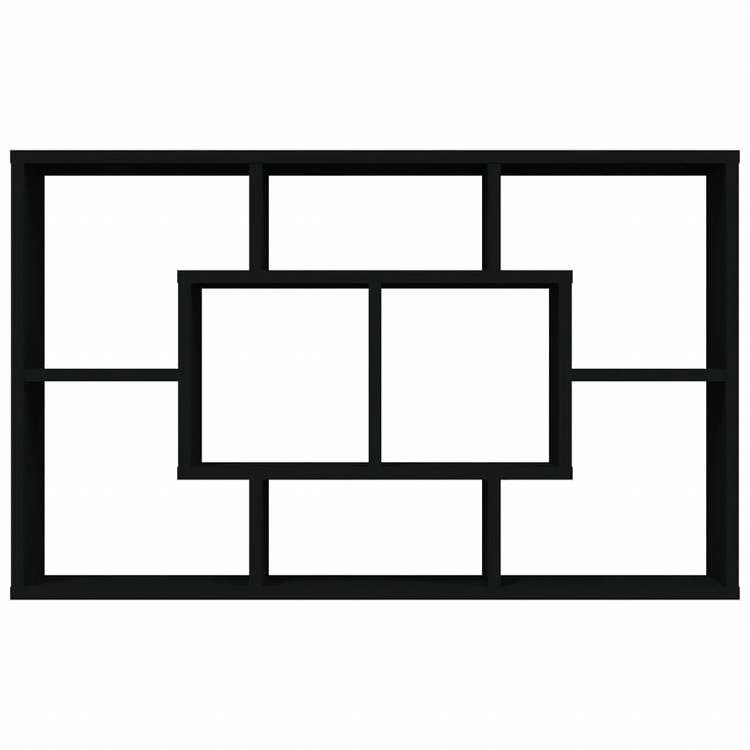 vidaXL ウォールシェルフ ブラック 85x16x52.5 cm エンジニアリングウッド家具 キャビネット&収納(代引不可)