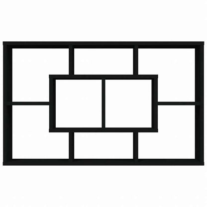 vidaXL ウォールシェルフ ブラック 85x16x52.5 cm エンジニアリングウッド家具 キャビネット&収納(代引不可)