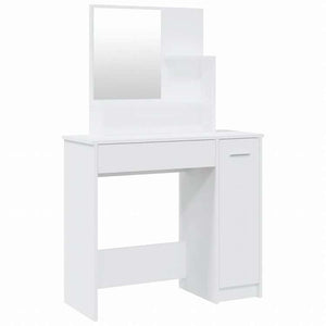 vidaXL ドレッシングテーブル ミラー付き ホワイト 86,5x35x136cm家具 キャビネット&収納 洗面・化粧台ユニット 寝室用化粧用テーブル(代引不可)
