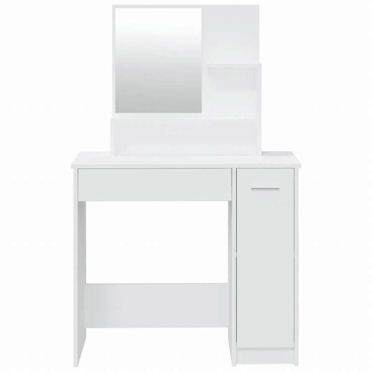vidaXL ドレッシングテーブル ミラー付き ホワイト 86,5x35x136cm家具 キャビネット&収納 洗面・化粧台ユニット 寝室用化粧用テーブル(代引不可)