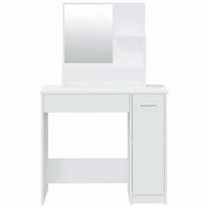 vidaXL ドレッシングテーブル ミラー付き ホワイト 86,5x35x136cm家具 キャビネット&収納 洗面・化粧台ユニット 寝室用化粧用テーブル(代引不可)