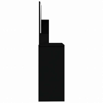 vidaXL ドレッシングテーブル ミラー付き ブラック 86.5x35x136cm家具 キャビネット&収納 洗面・化粧台ユニット 寝室用化粧用テーブル(代引不可)