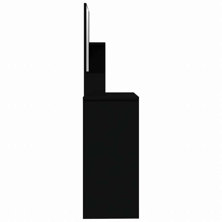 vidaXL ドレッシングテーブル ミラー付き ブラック 86.5x35x136cm家具 キャビネット&収納 洗面・化粧台ユニット 寝室用化粧用テーブル(代引不可)